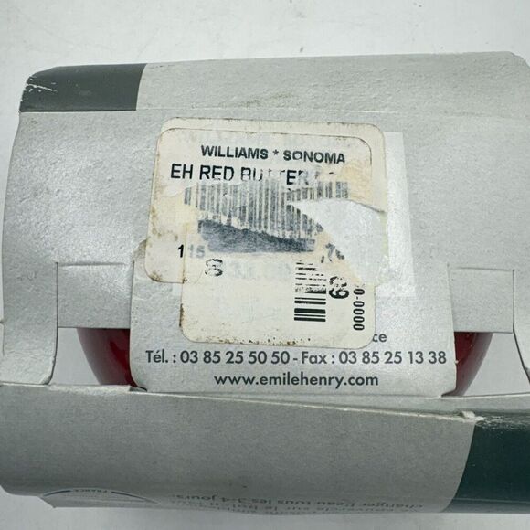 Emile Henry Butter Pot Red‎ William Sonoma NEW - Picture 6 of 6